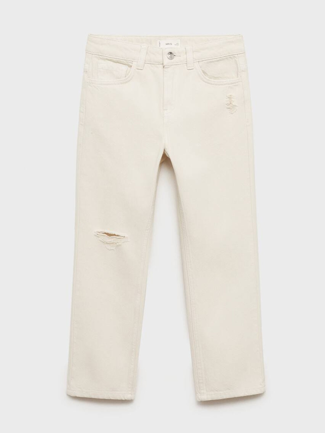 

Mango Kids Boys Straight Fit Ribbed Jeans, Beige