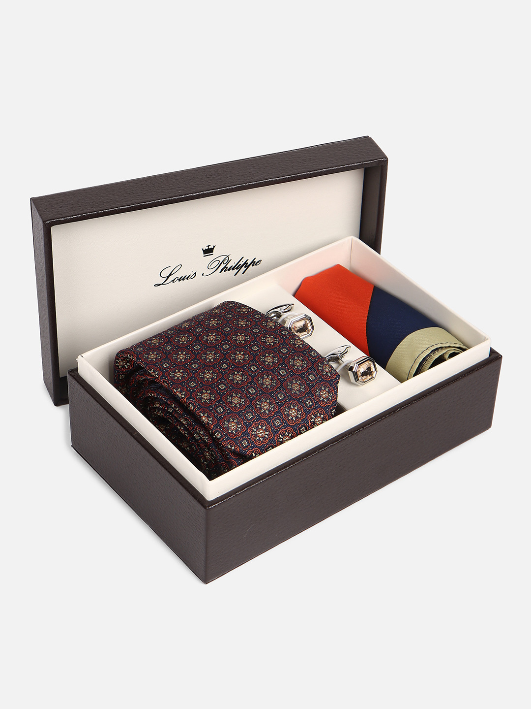 

Louis Philippe Men Accessory Gift Set of, Brown