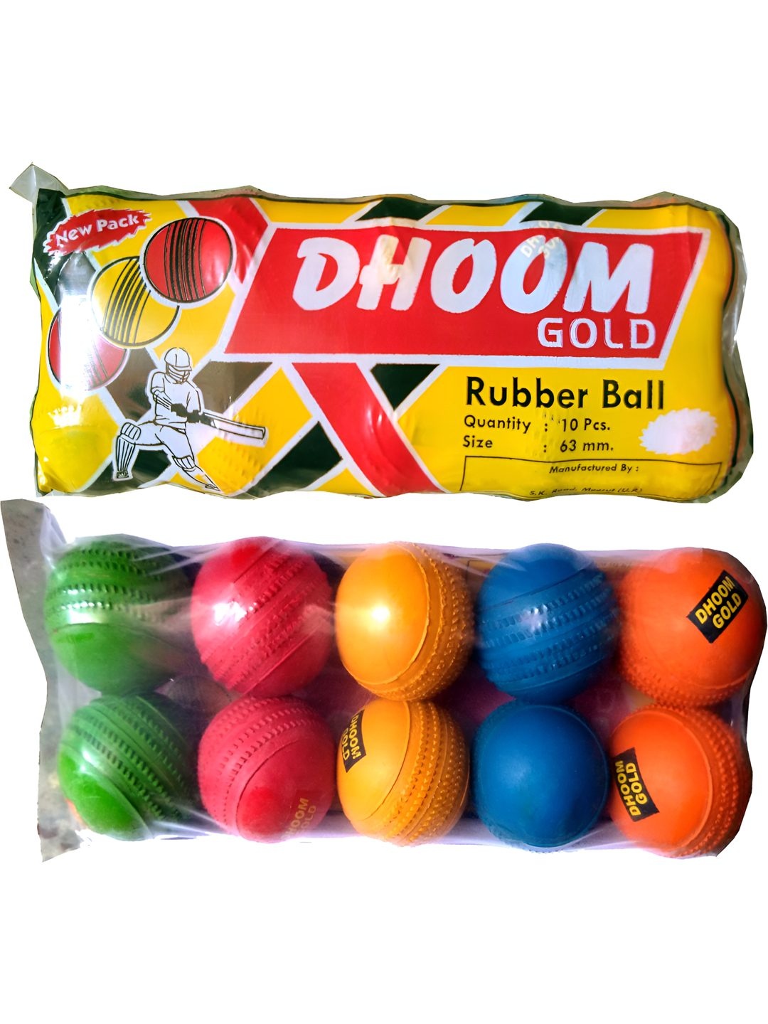 

HackerX Pack Of 10 Trainy Sports Cricket Ball, Red