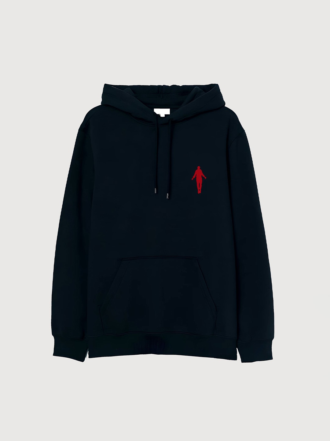 

TheBTclub Men Printed Hooded Sweatshirt, Black