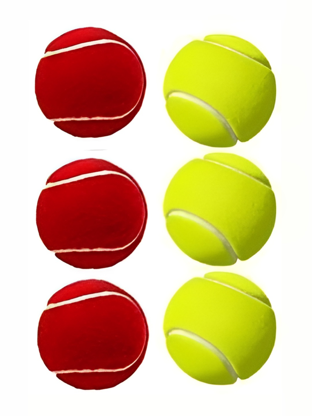 

HackerX 6-Pc Fuzzy Sports Tennis Balls, Red