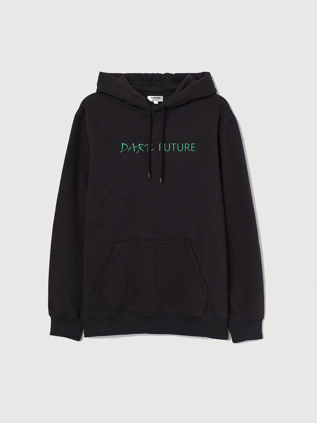 

TheBTclub Men Printed Hooded Sweatshirt, Black