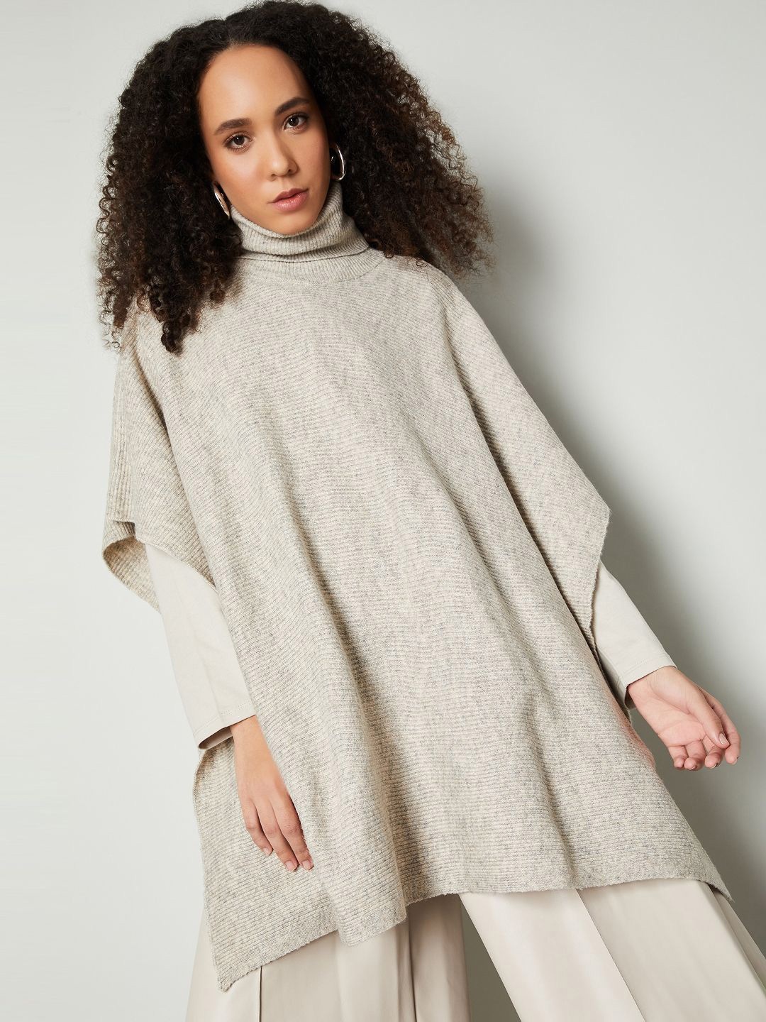 

max Women Longline Pullover, Brown
