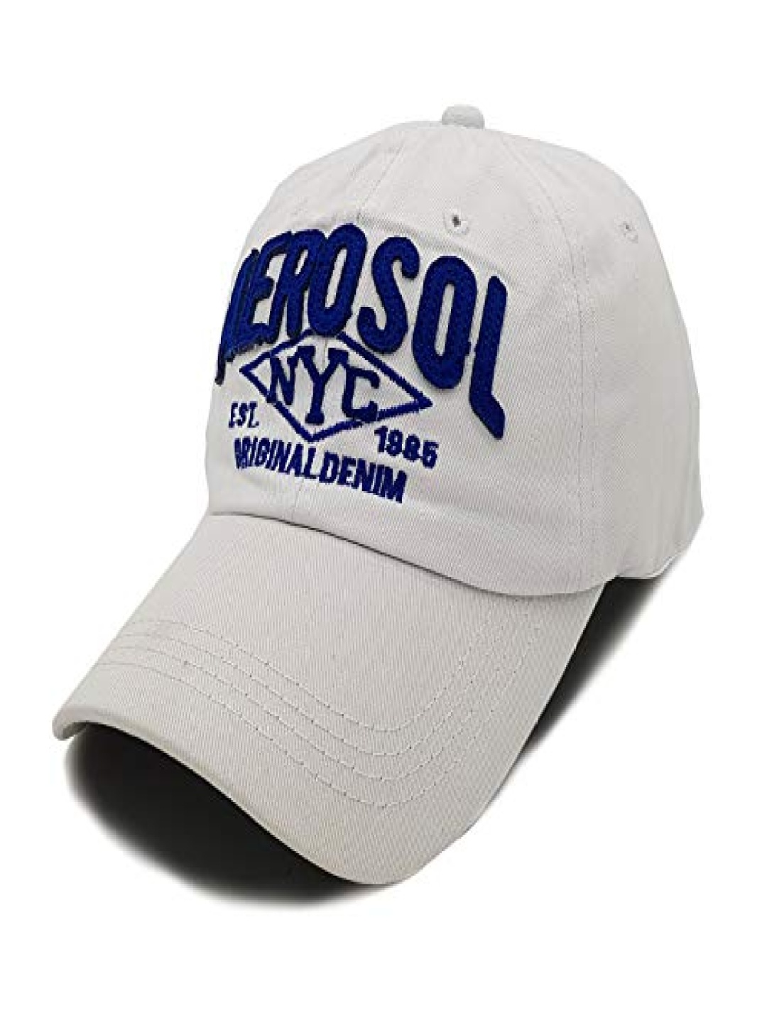 

JENNA Men Embroidered Baseball Cap, White