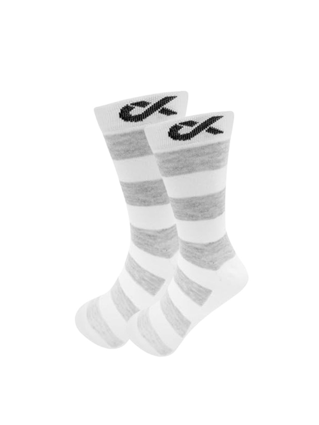 

Xjarvis Men Striped Cotton Super Soft & Odour-Free Breathable Calf Length Socks, White