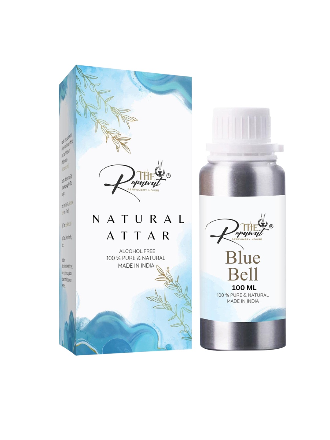 

THE RUPAWAT Perfumery House Blue Bell Natural & Alcohol Free Attar - 100 ml, Transparent