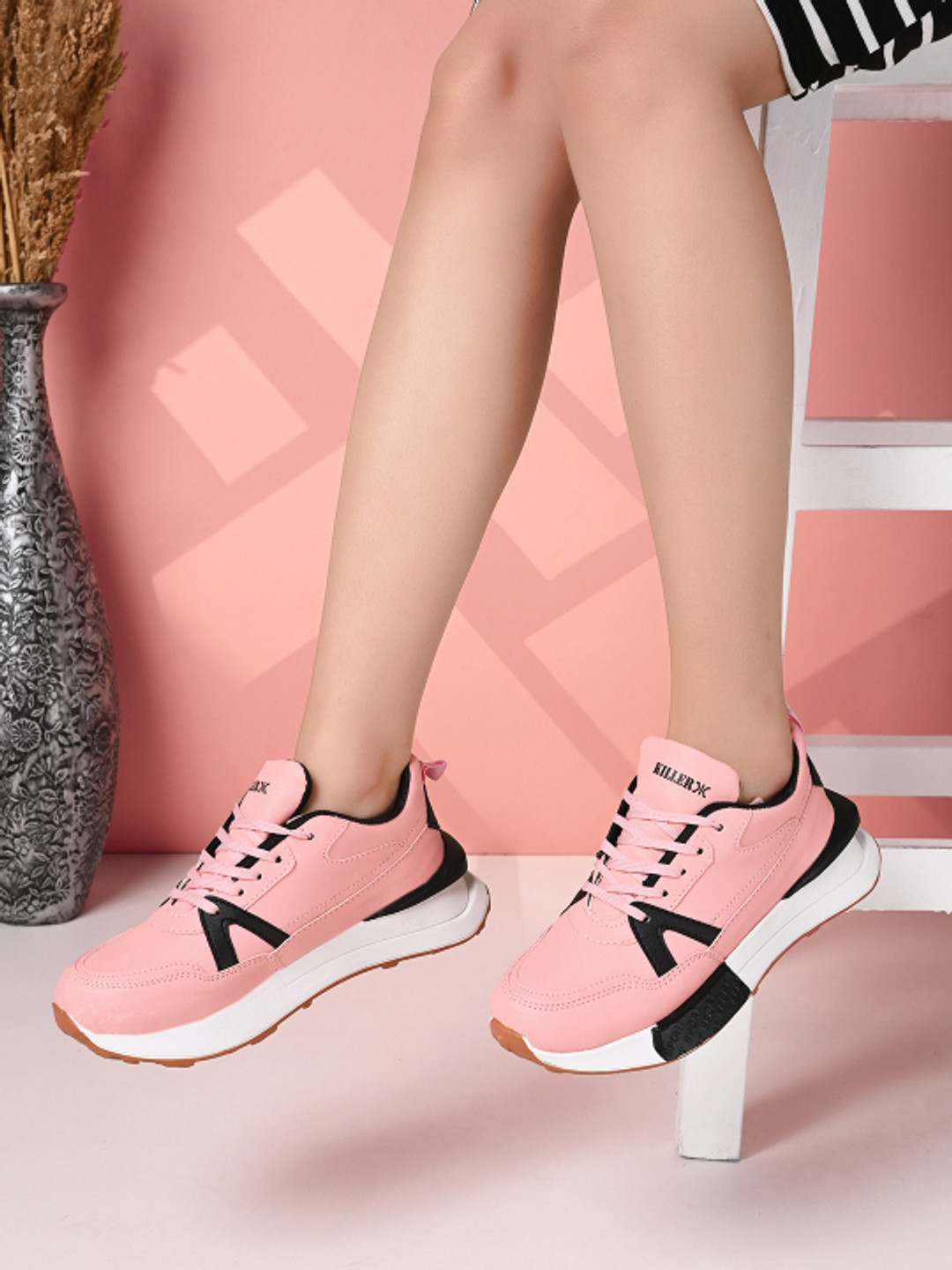 

Killer Women Colourblocked Sneakers, Pink