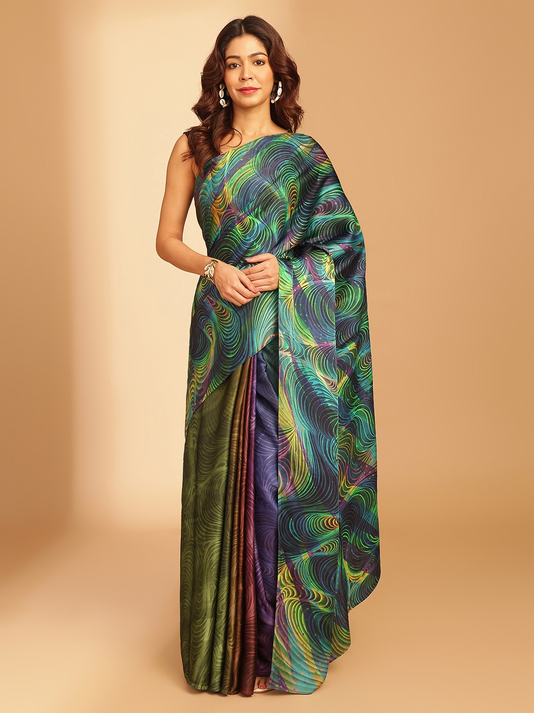 

navyasa by liva Liva Saree, Green