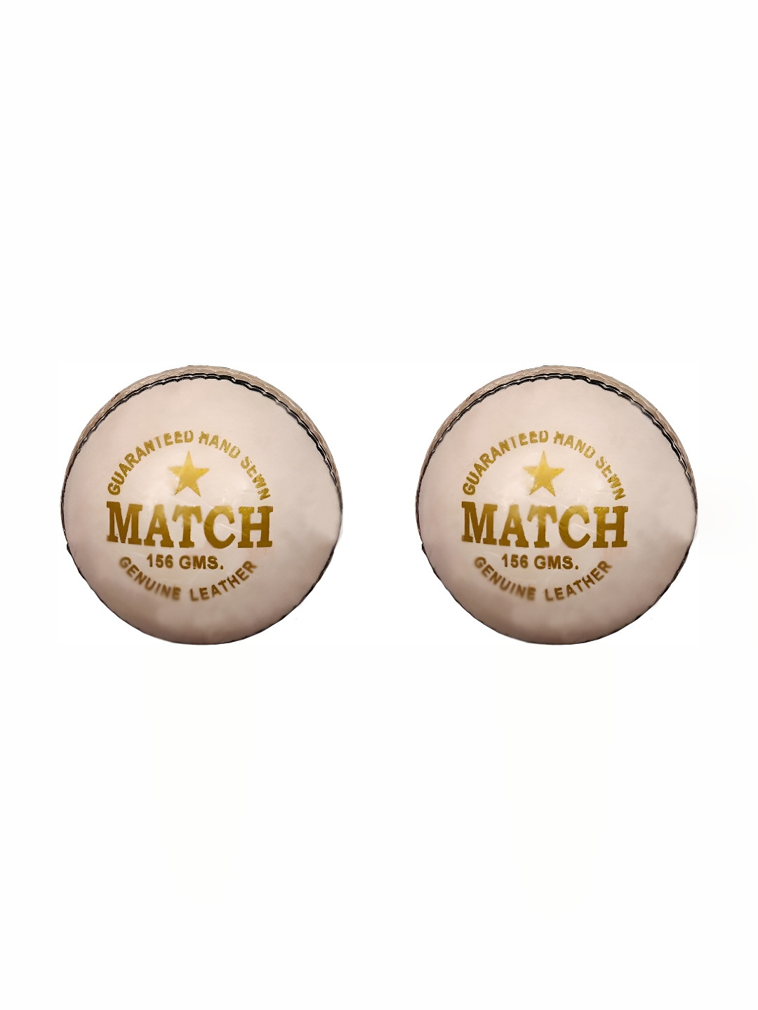 

HackerX 2-Pcs Leather Cricket Ball, White