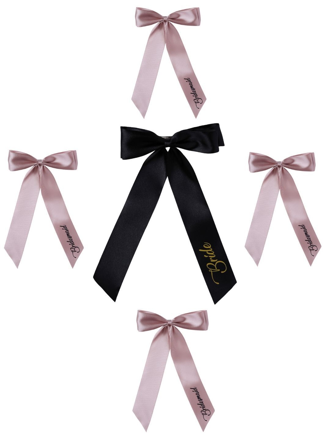 

Arendelle Women Set of 5 French Barrette, Black