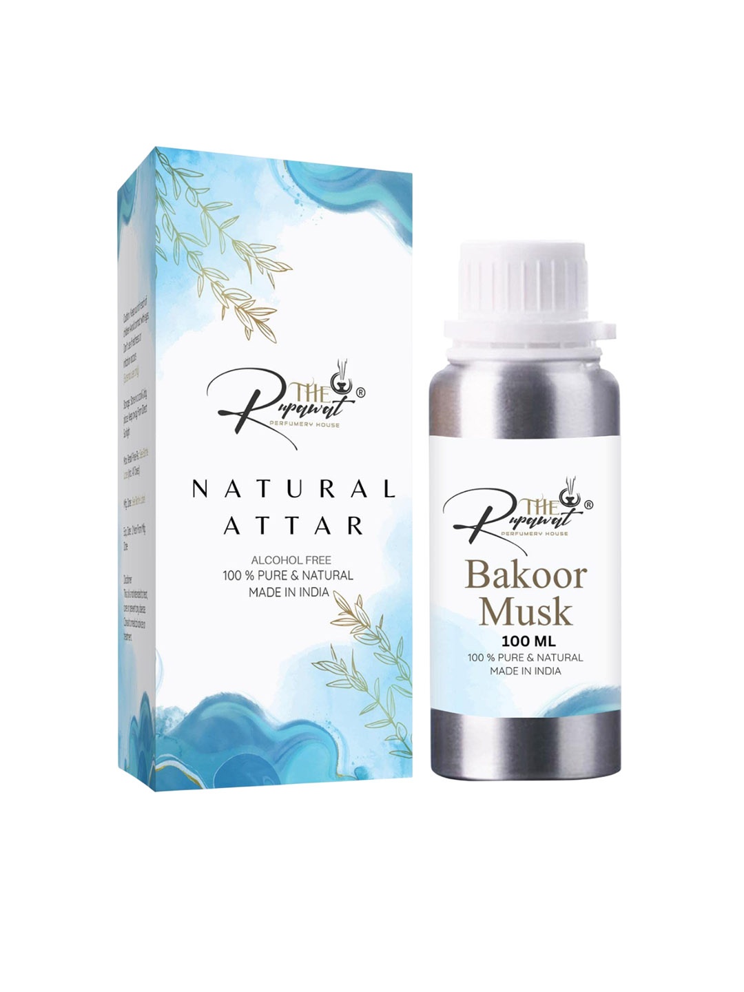 

THE RUPAWAT Perfumery House Bakoor Musk Natural & Alcohol Free Attar - 100 ml, Transparent