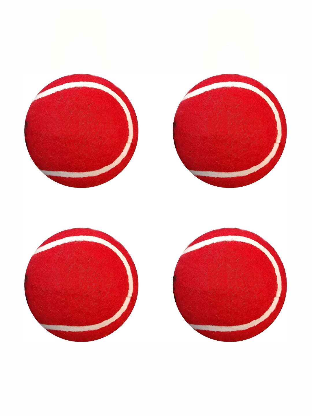 

HackerX Pack Of 4 Trainy Sports Tennis Ball, Red