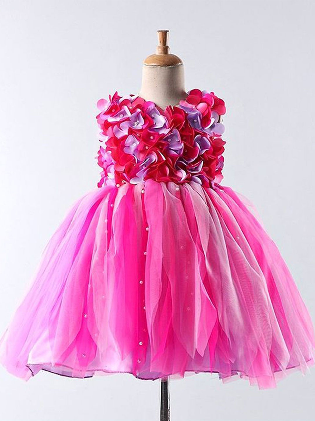 

Li & Li Boutique Girls Lavender and Pink Strips Petal Frock