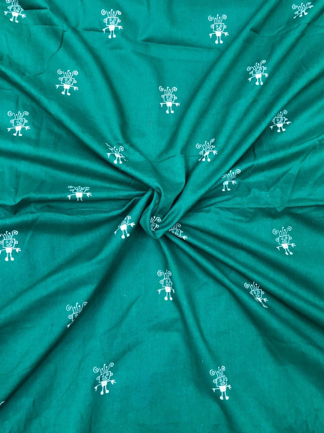 

PALASH Abstract Printed Pure Cotton Unstitched Dress Material, Green
