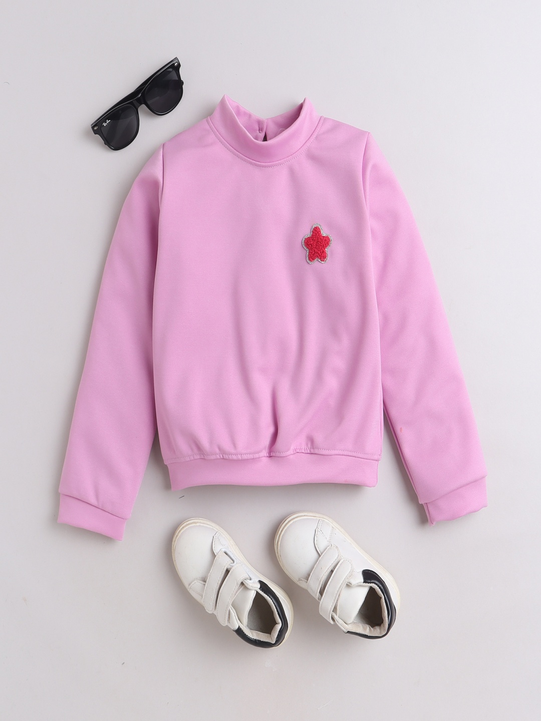 

taffykids Girls Round Neck Sweatshirt, Pink