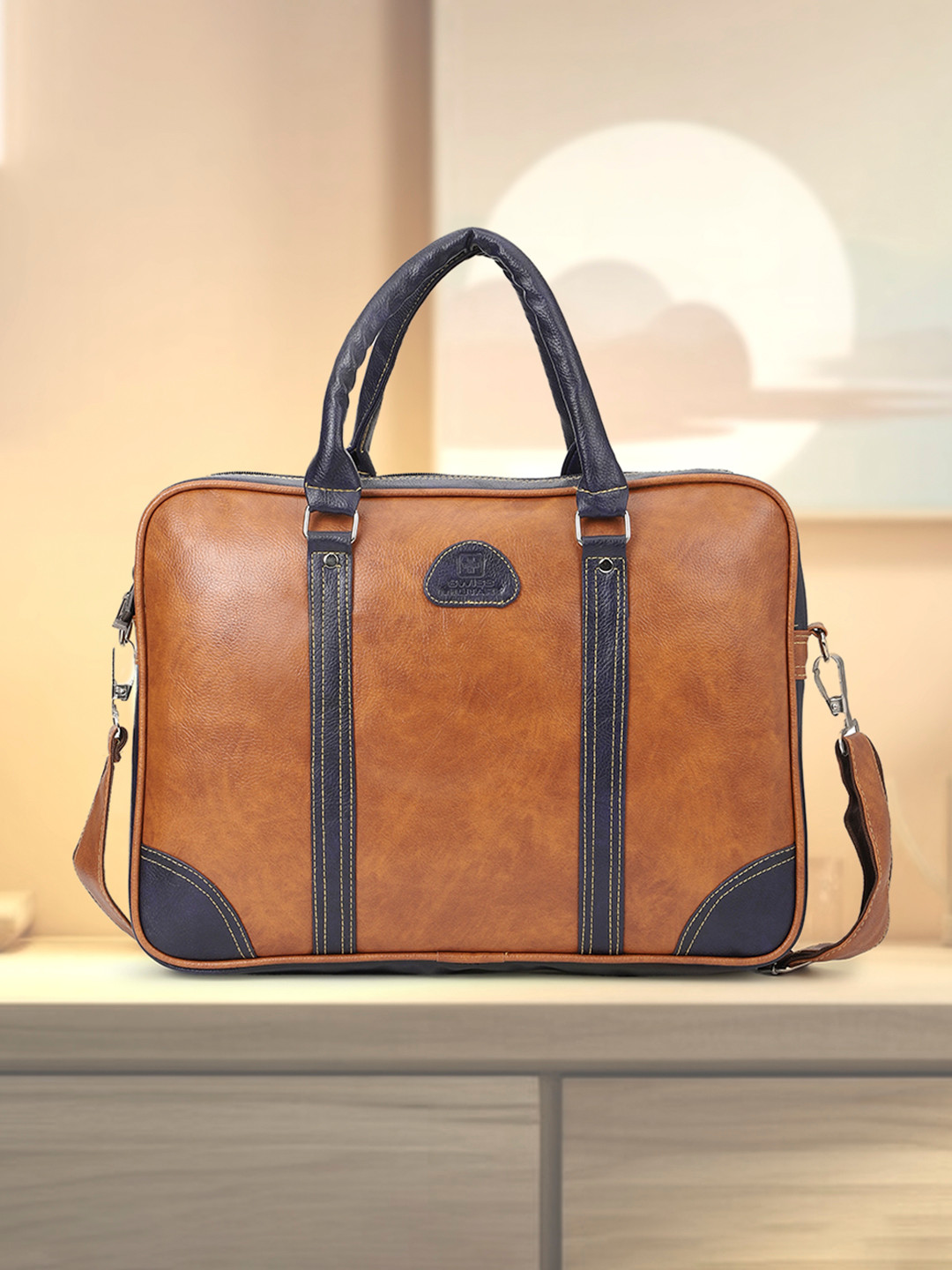 

SWISS MILITARY Unisex Laptop Bag, Brown