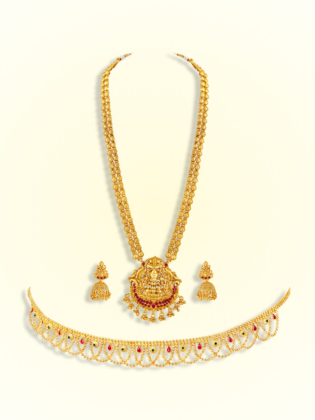 

Peora Gold-Plated Stone Studded Jewellery Set