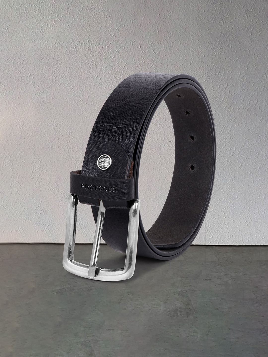 

Provogue Men Textured Leather Formal Belt, Black