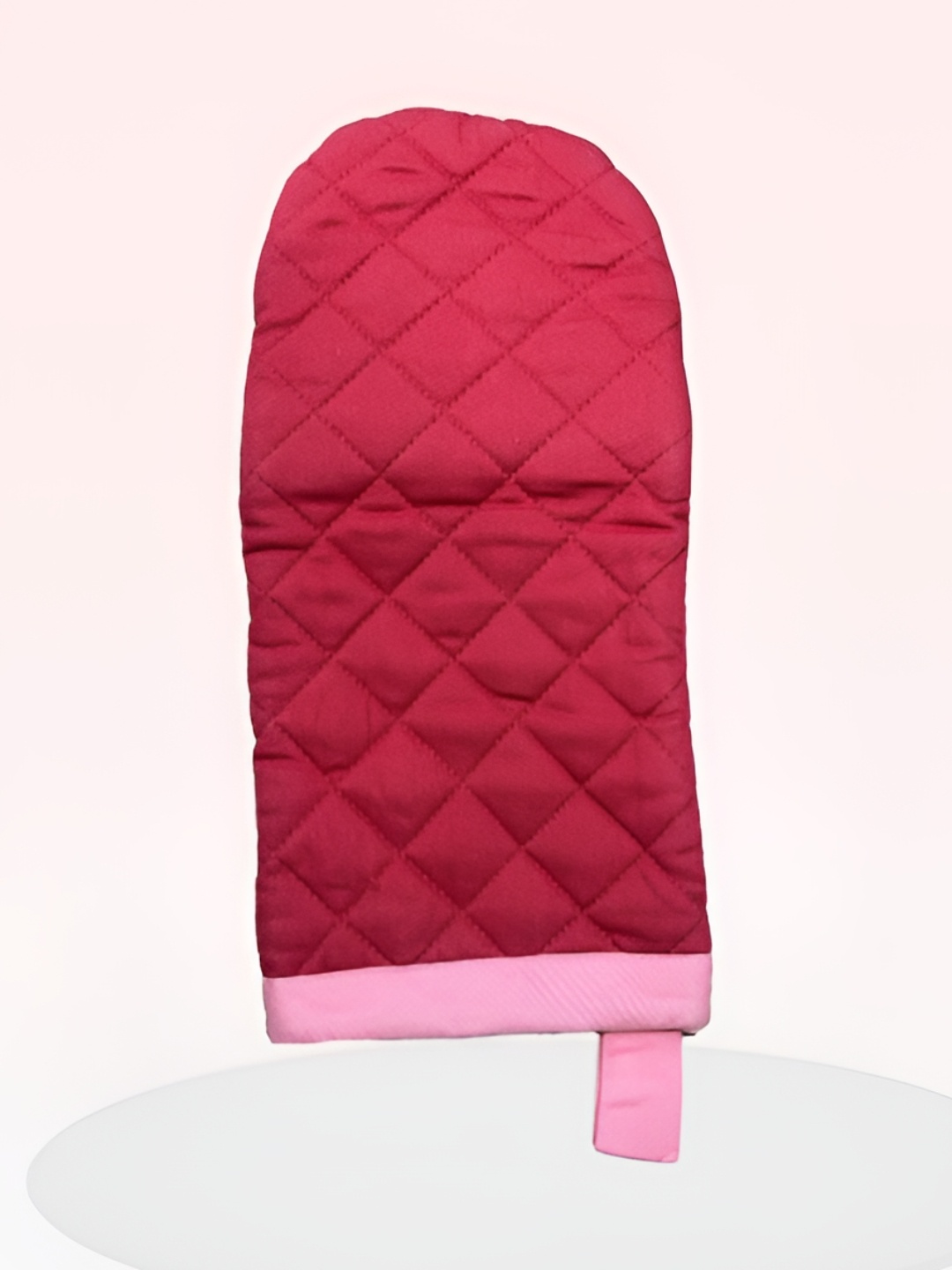 

SAJAVAT Red & Pink Quilted Pure Cotton Oven Glove