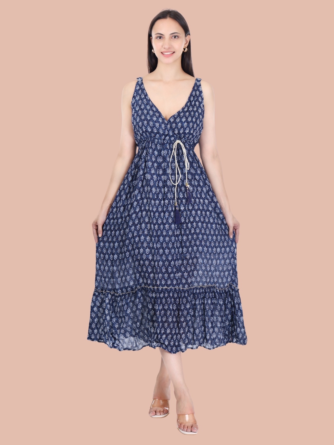

Moda Rapido Floral Print Crepe Maxi Dress, Blue