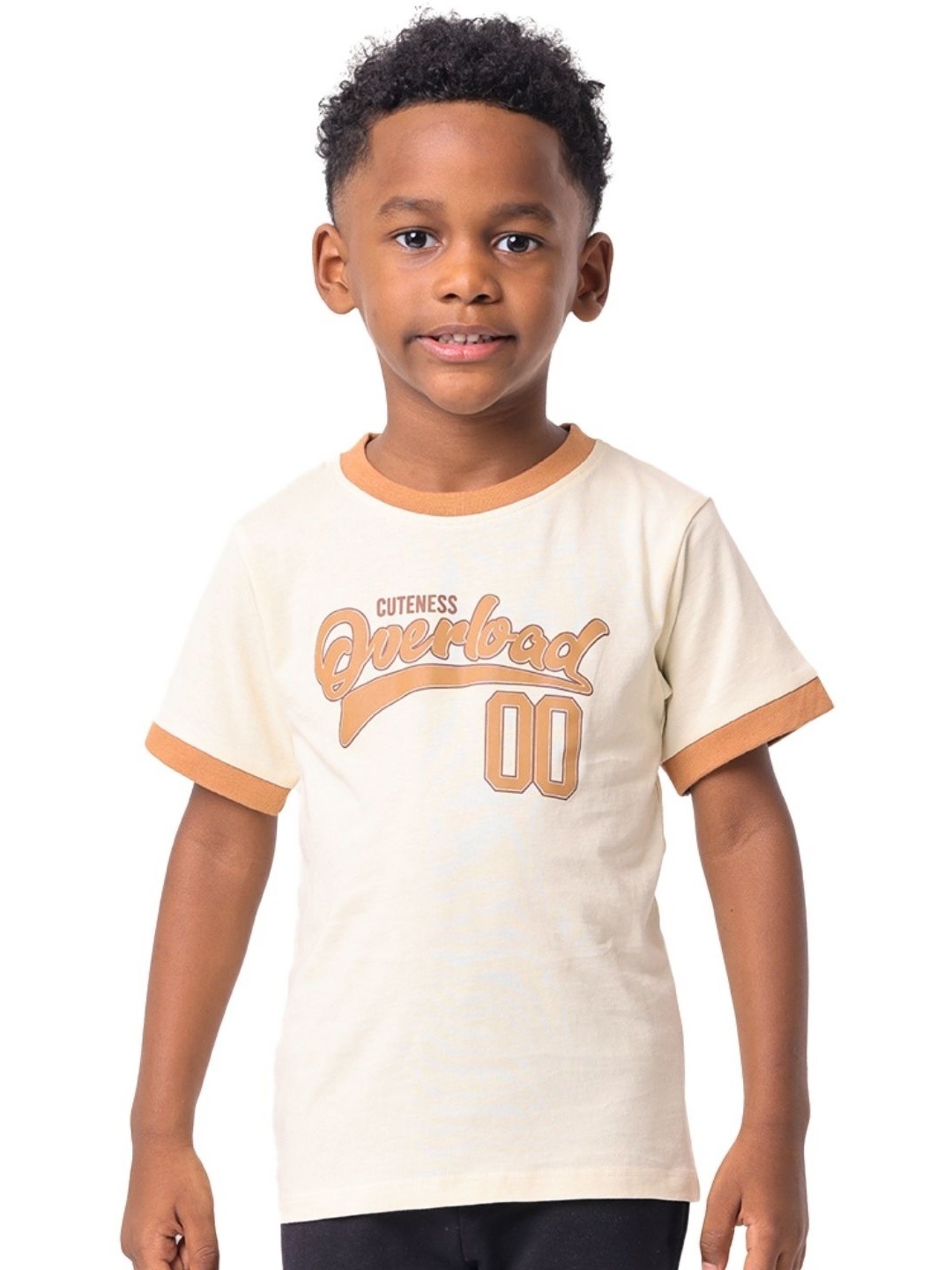 

Nuego Boys Typography Printed Bio Finish Round Neck Cotton T-shirt, Beige
