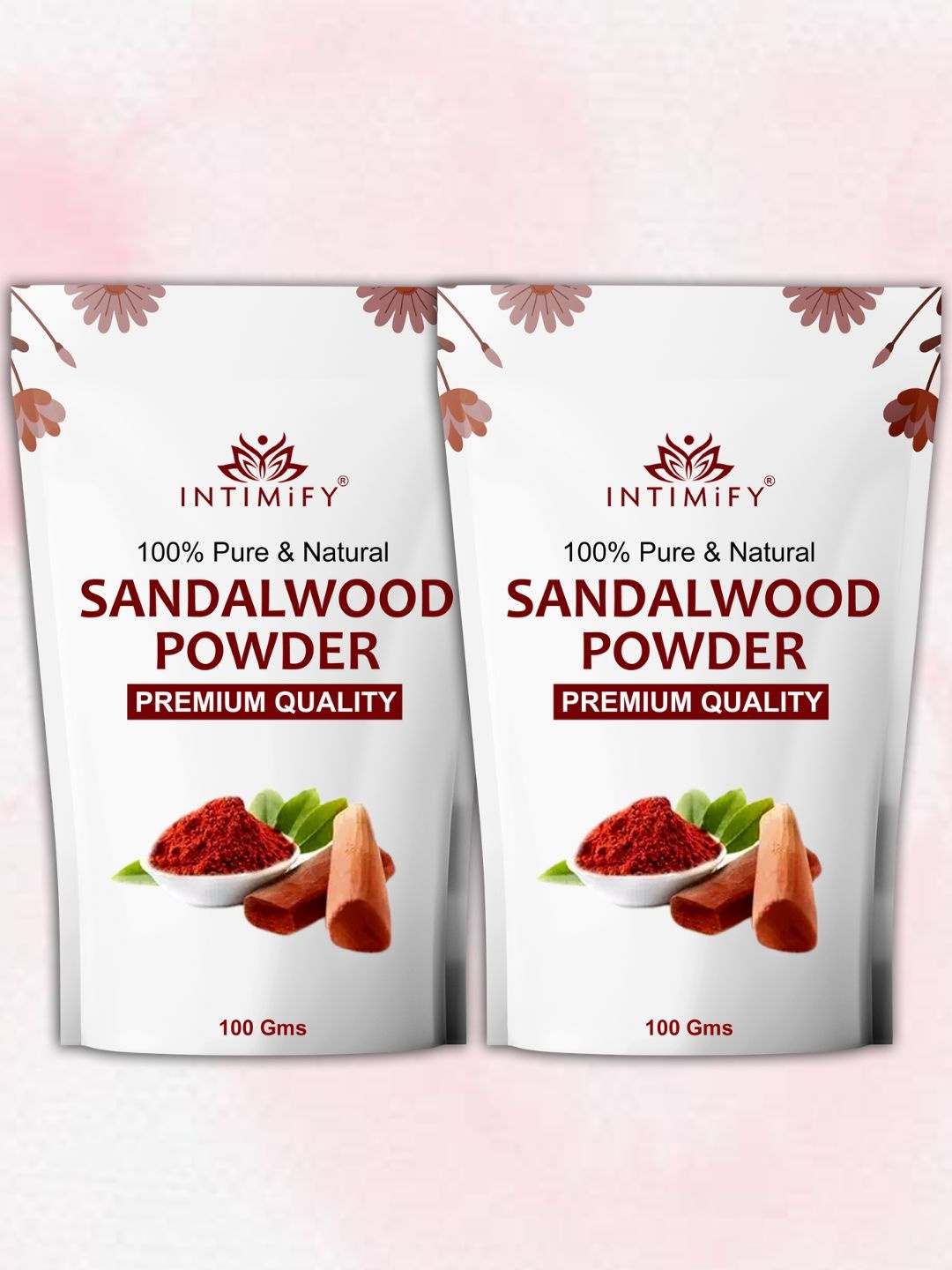 

INTIMIFY Set Of 2 Sandalwood Powder To Reduce Acne Scars - 100 g Each, Beige