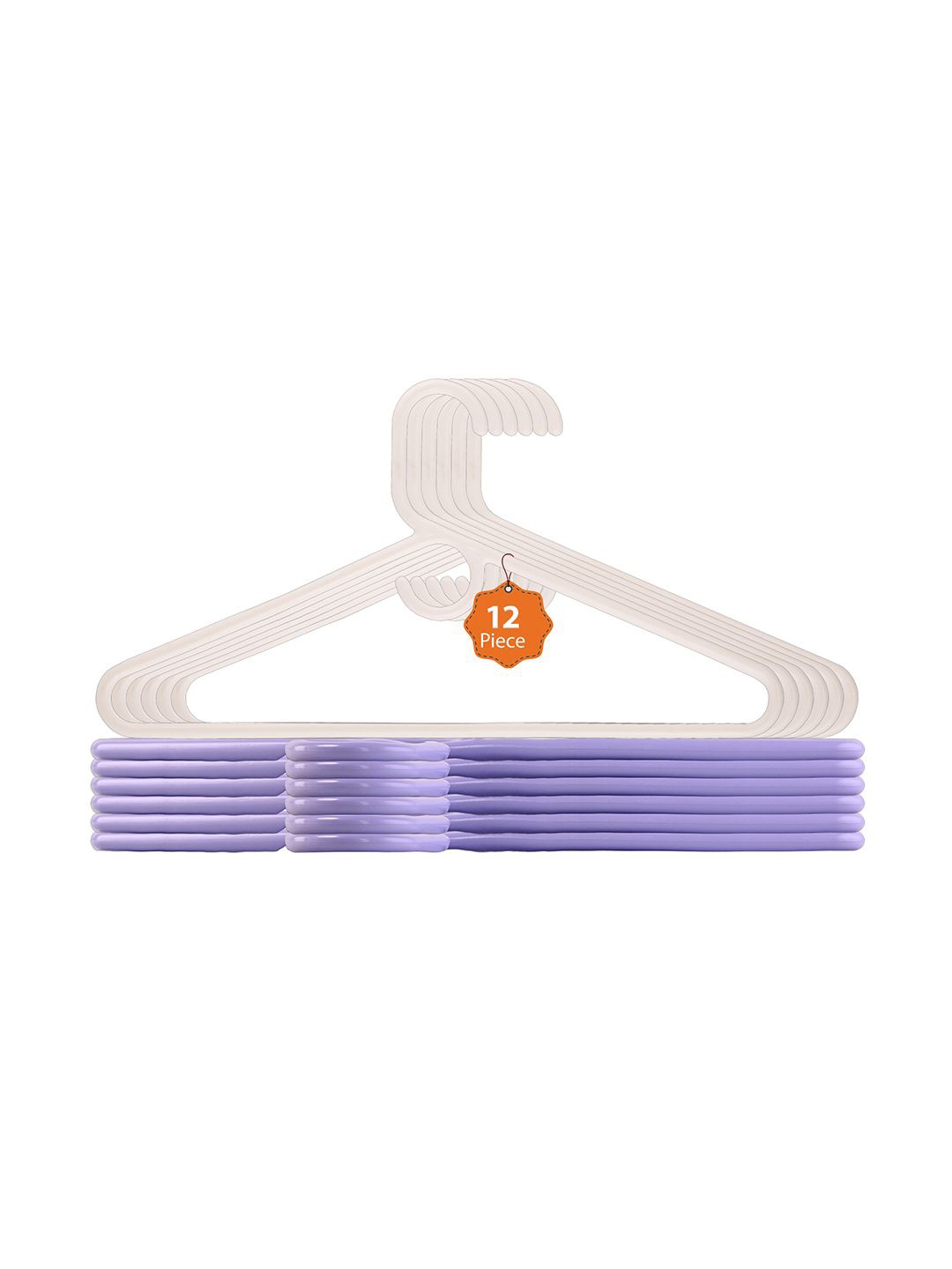 

Kuber Industries White & Purple Pack Of 12 Multipurpose Hangers For Wardrobe