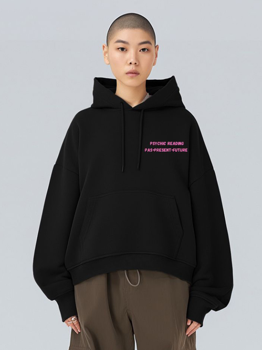 

TheBTclub Men Printed Hooded Sweatshirt, Black