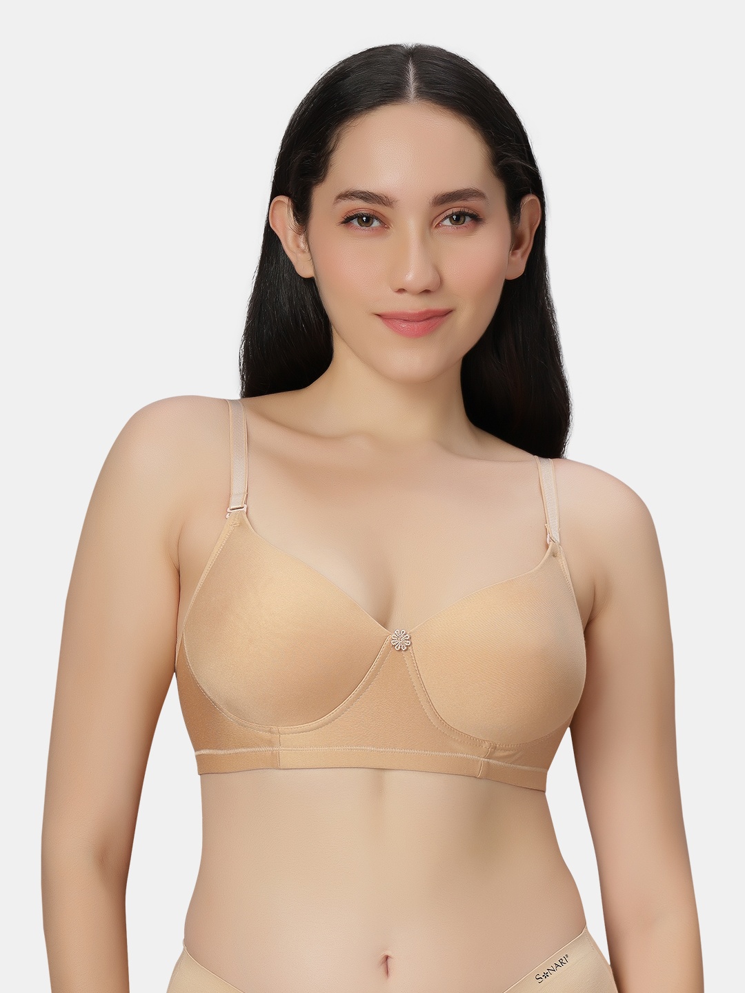 

Sonari Catwalk Medium Coverage Non-Padded Minimizer Bra, Nude