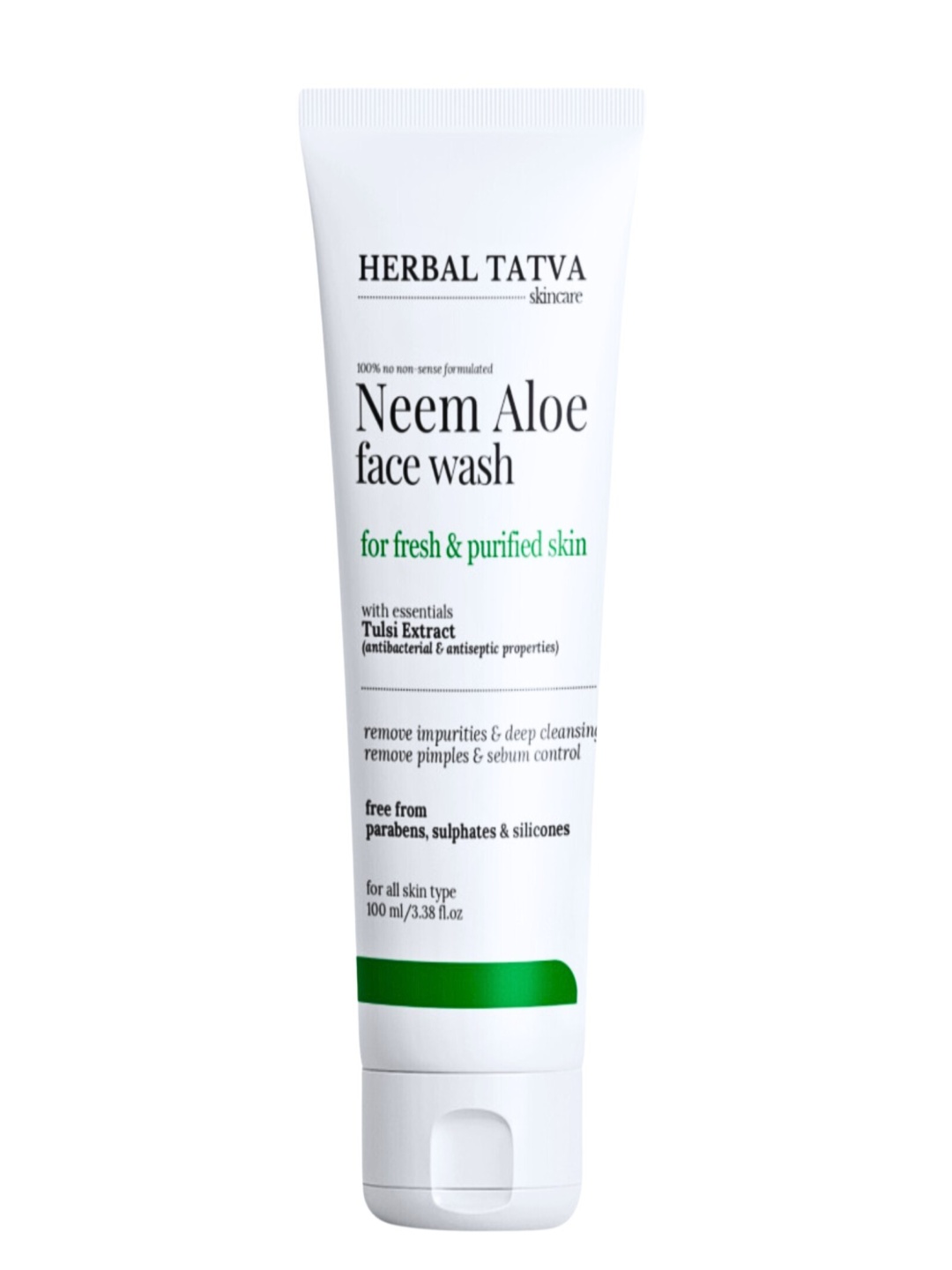 

HERBAL TATVA Neem Aloe Face Wash With 2% Salicylic Acid - 100 ml, White