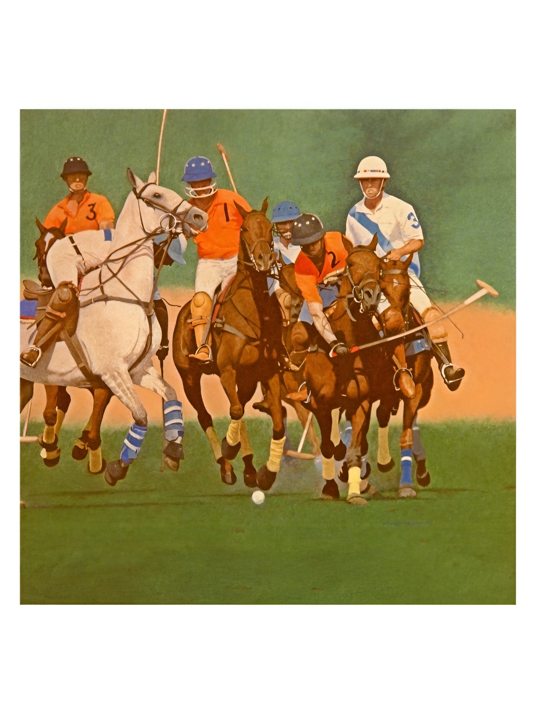 

Inephos Green & Brown Horseriding Canvas Wall Art
