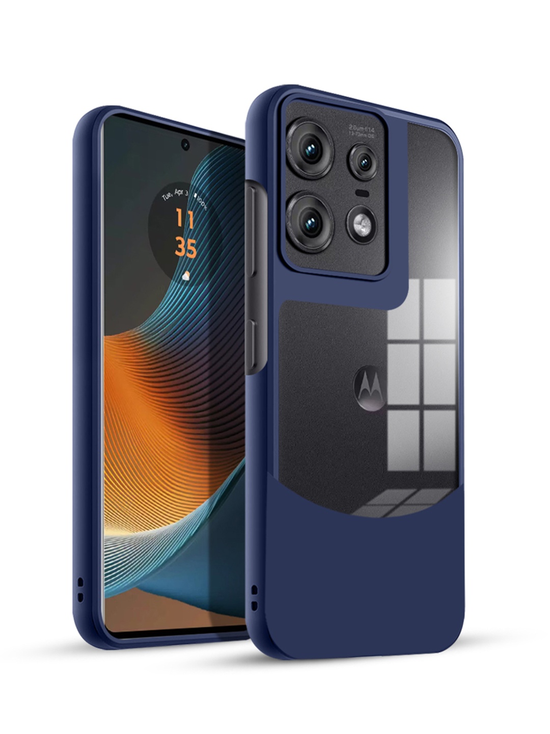 

Karwan Moto Edge 50 Pro Ultra Hybrid Shockproof Back Case, Blue