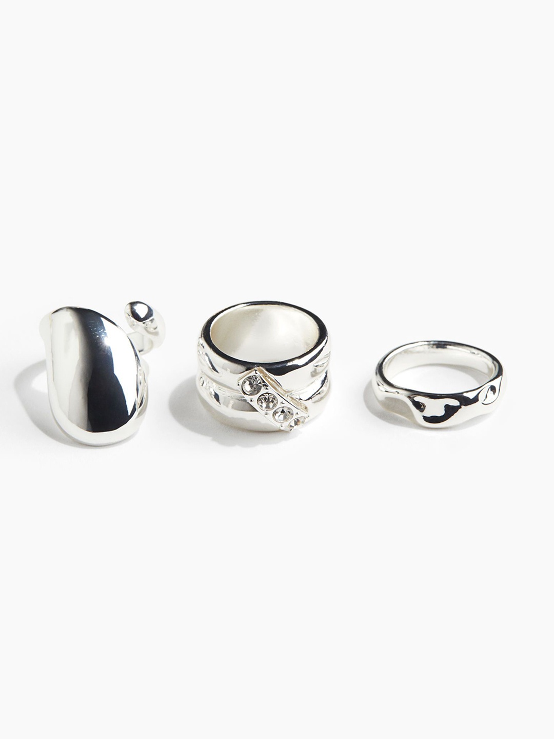 

H&M 3-Pack Rings, Silver