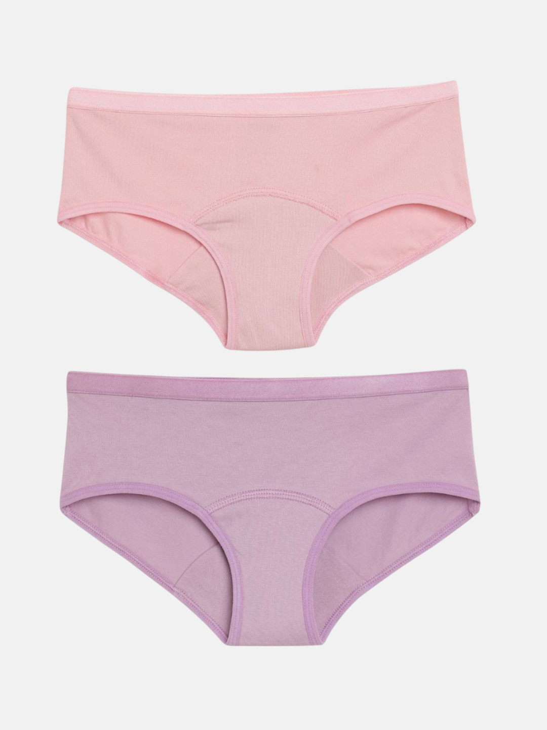 

mackly Girls Pack Of 2 Mid Rise Period Leak Proof Briefs GPPP-02-05, Pink