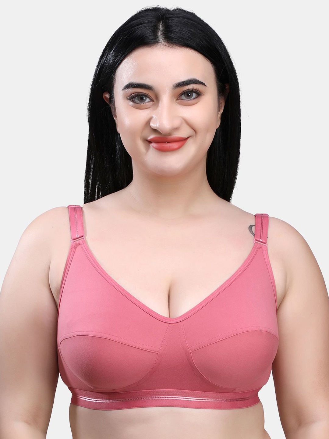 

SKDREAMS Bra Full Coverage smealess bra, Pink