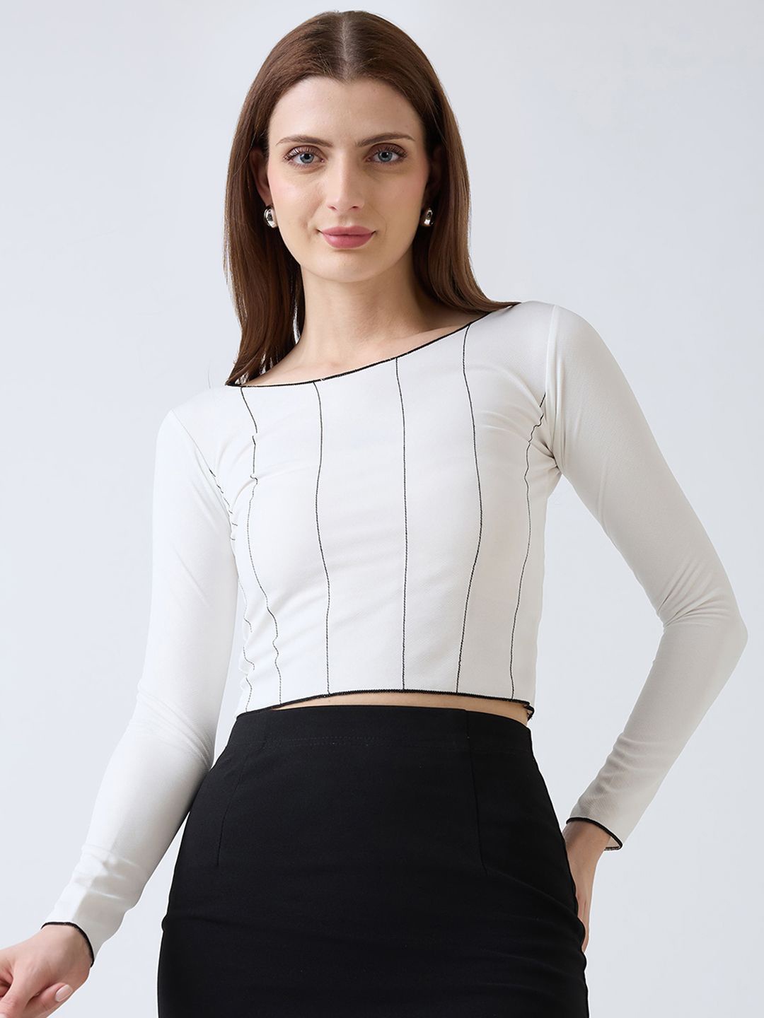 

SZN Crop Top, White