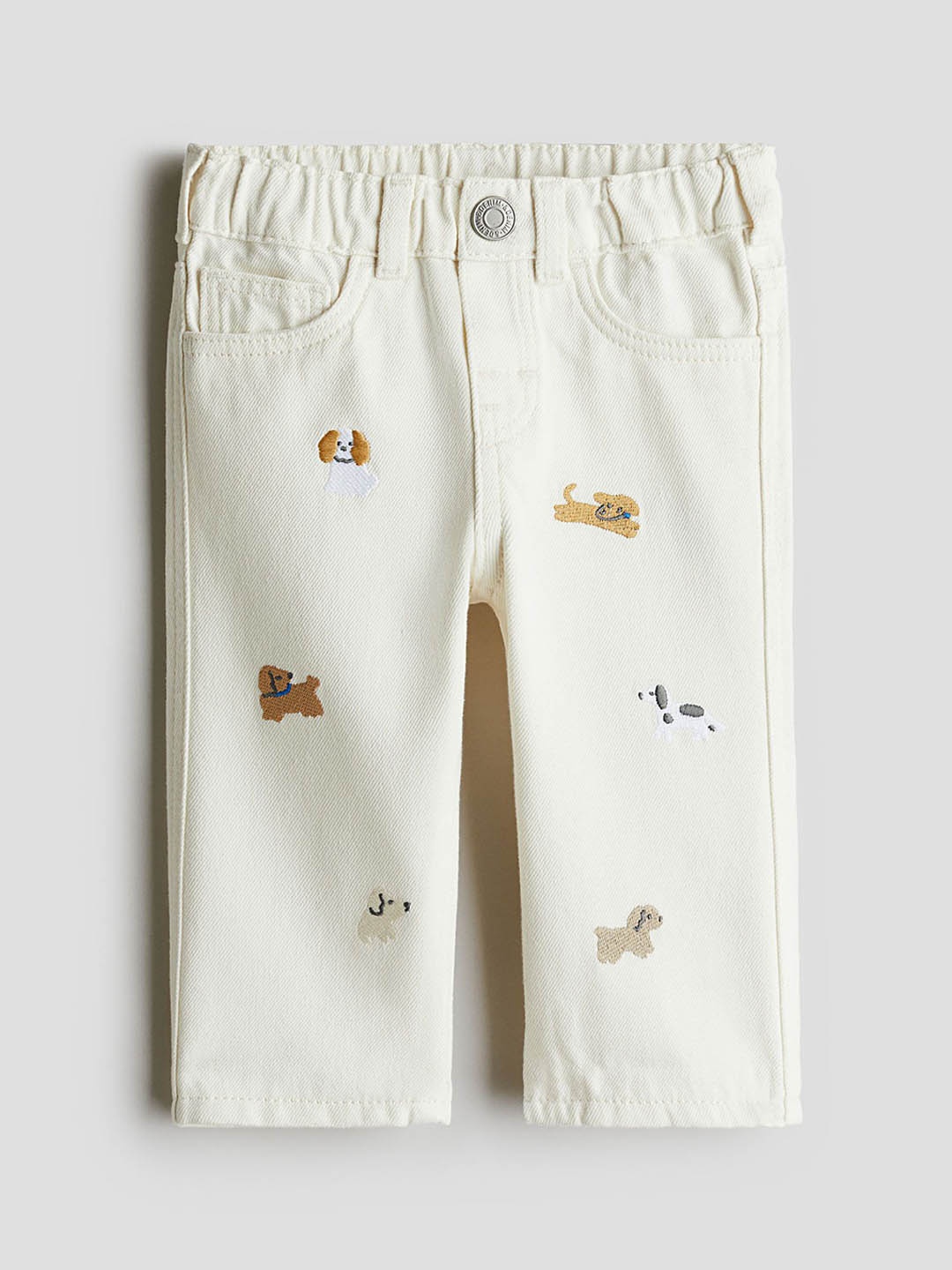 

H&M Embroidery-Detail Jeans, White