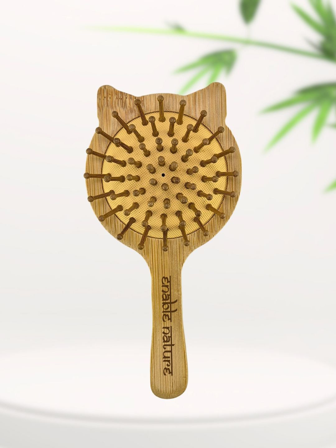 

Enable Nature Bamboo Kitty Hair Brush For Kids, Brown