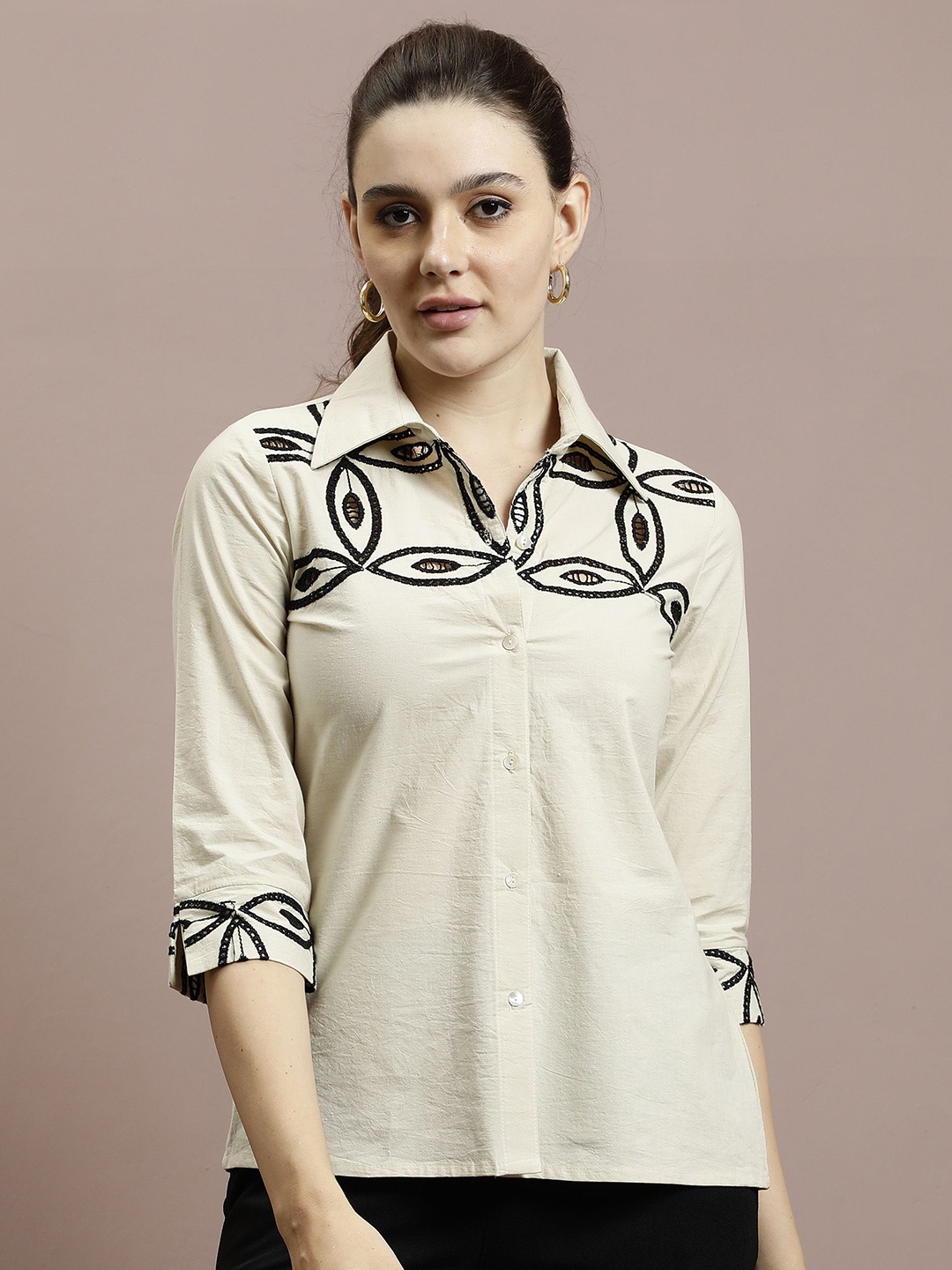 

Athena Women Relaxed Opaque Party Shirt, Nude