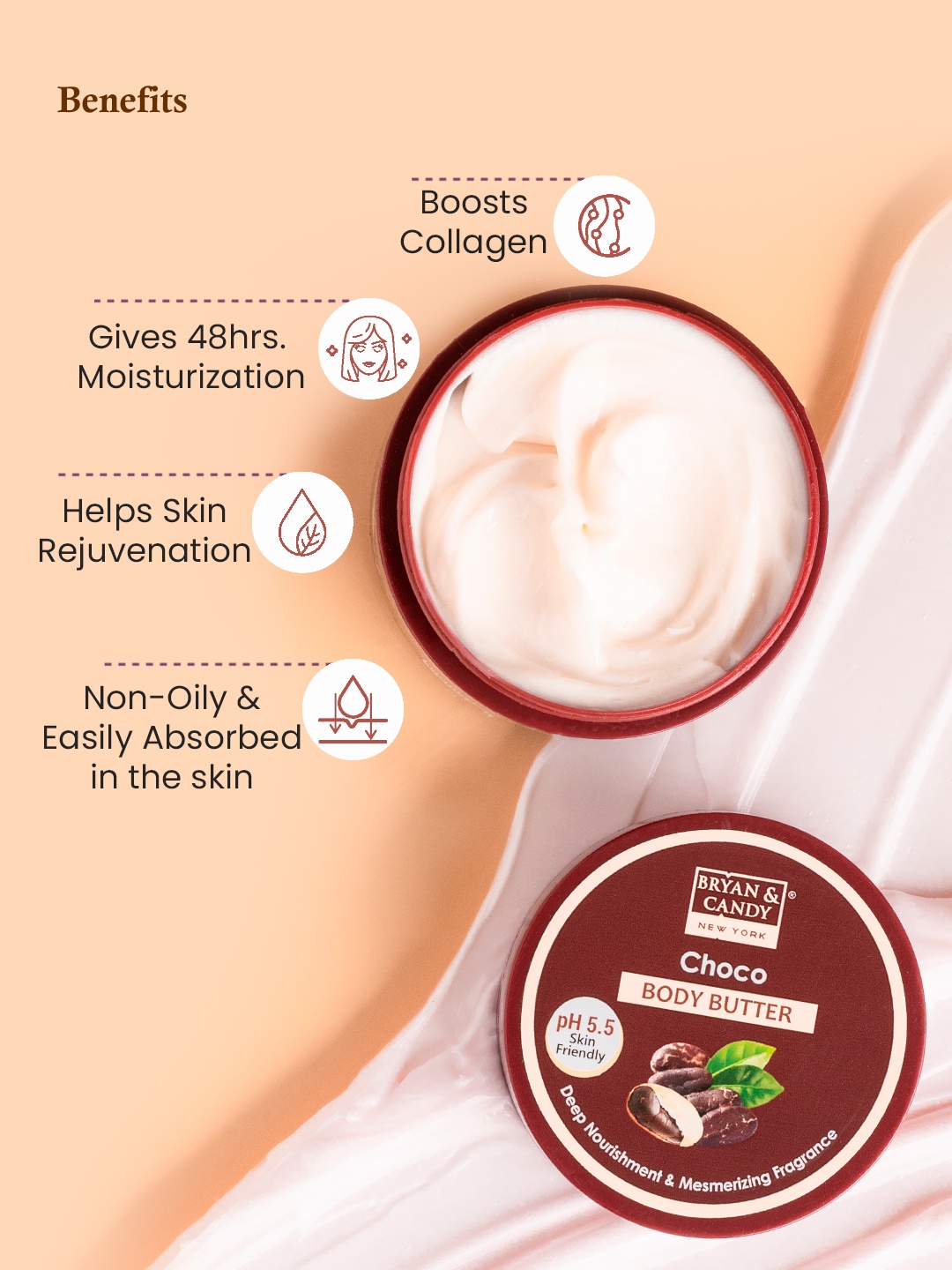 

BRYAN & CANDY NEW YORK Choco (pH 5.5) Body Butter- 100 g, Brown
