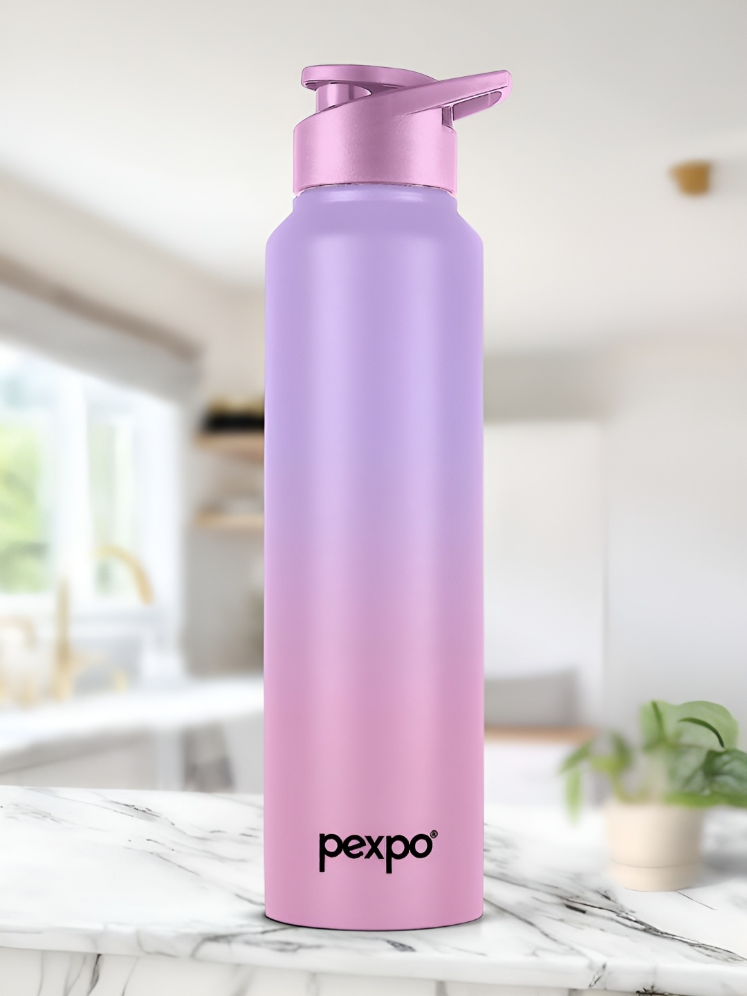 

Pexpo Purple & Pink Colourblocked Stainless Steel Single Wall Vacuum Water Bottle-1 L