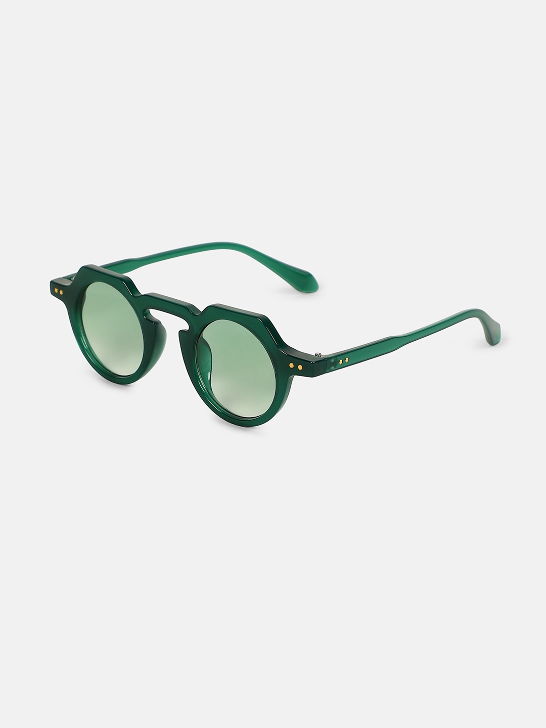 

HAUTE SAUCE by Campus Sutra Women The Berlin Round Sunglass Emerald Green