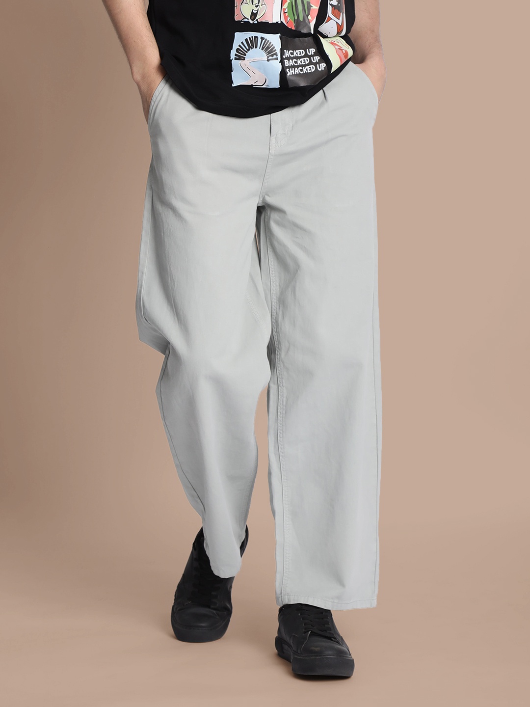

Bene Kleed Men Loose Fit Chinos Trousers, Grey
