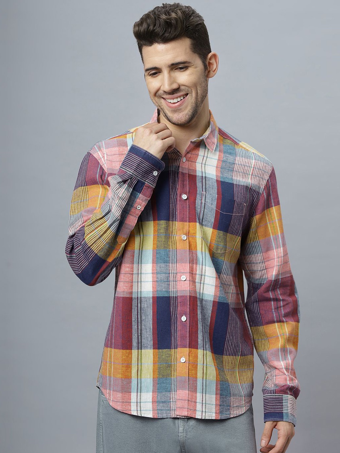

NEON CHILLIE Men Tartan Checks Opaque Checked Casual Shirt, Multi