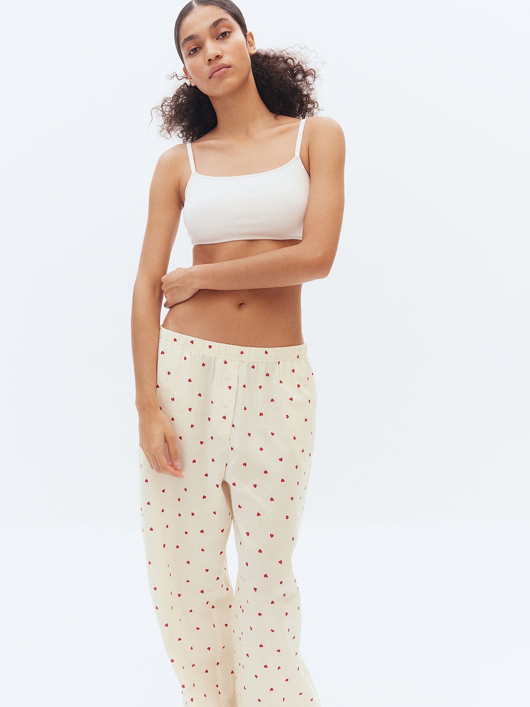

H&M Cotton Pyjama Bottoms, White