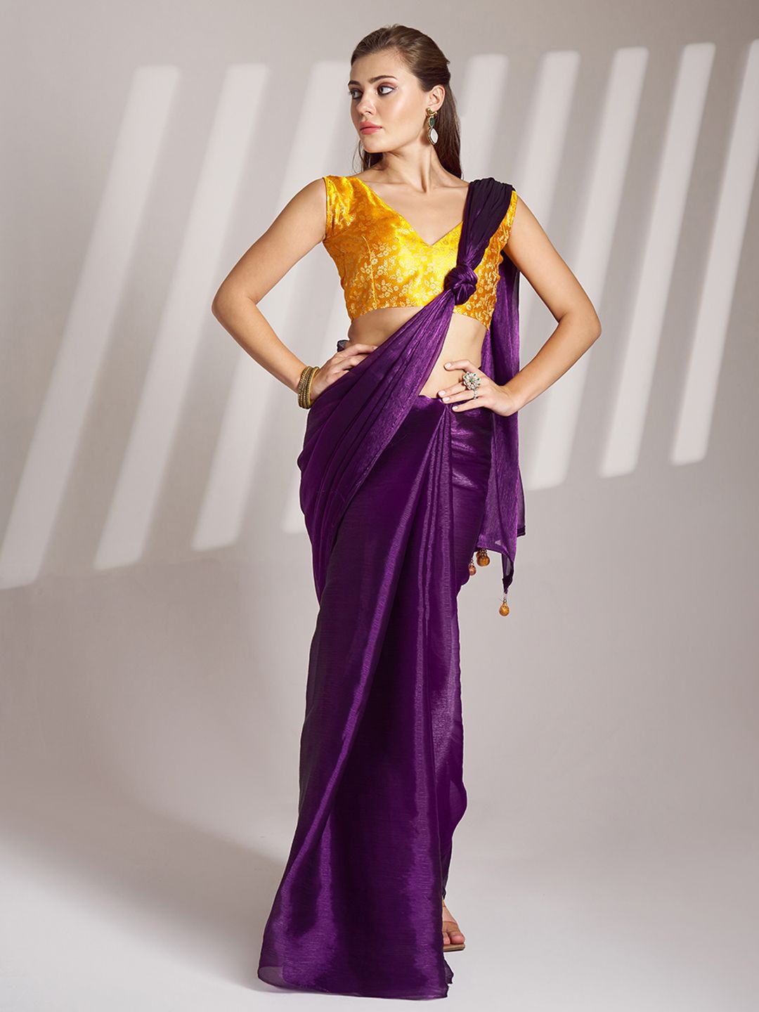 

Kalista Organza Saree, Purple