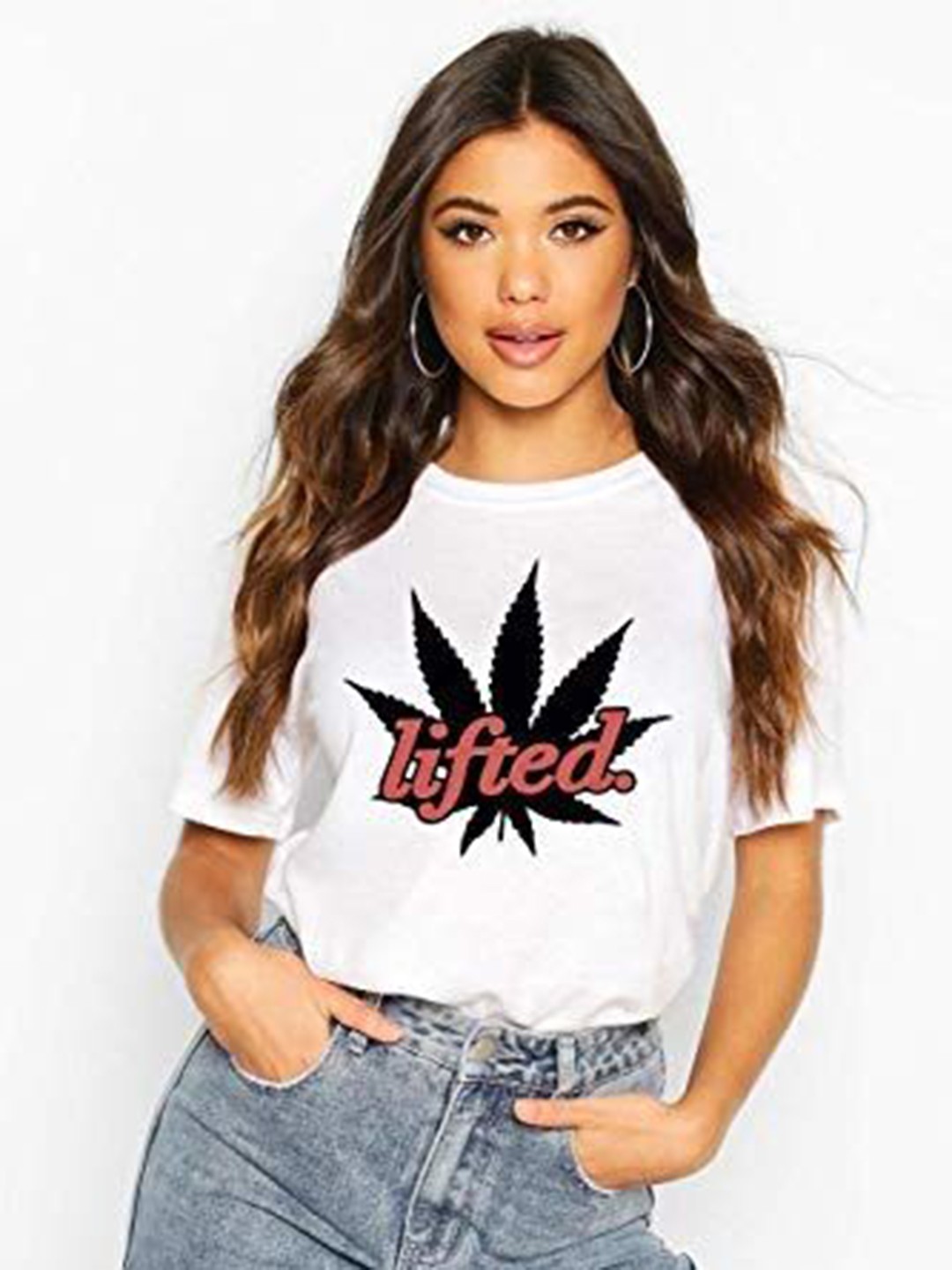 

VLAM Women Typography Printed T-shirt, White