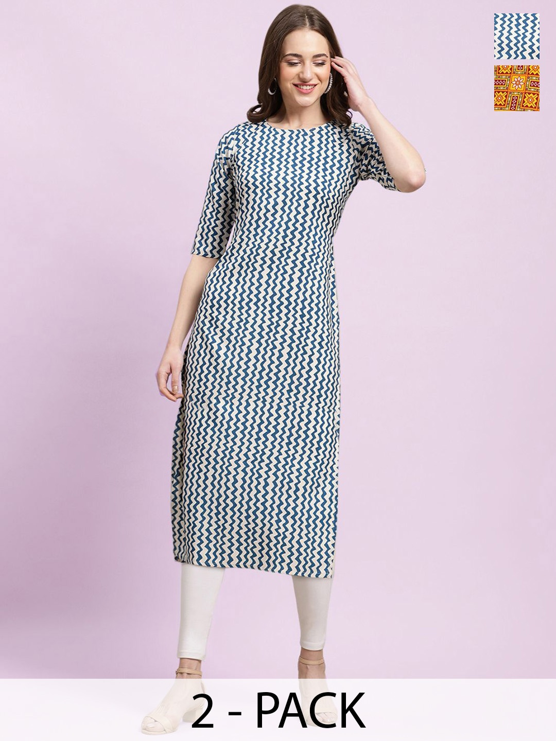 

Moda Rapido Women Ethnic Motifs Printed Floral Crepe Kurta, Multi