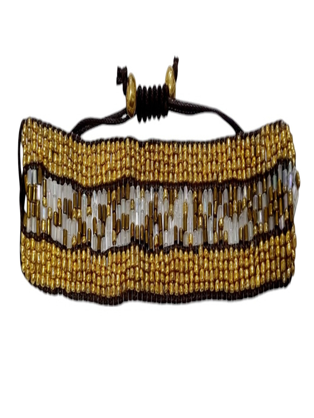 

Sangria Beaded Wraparound Bracelet, Gold