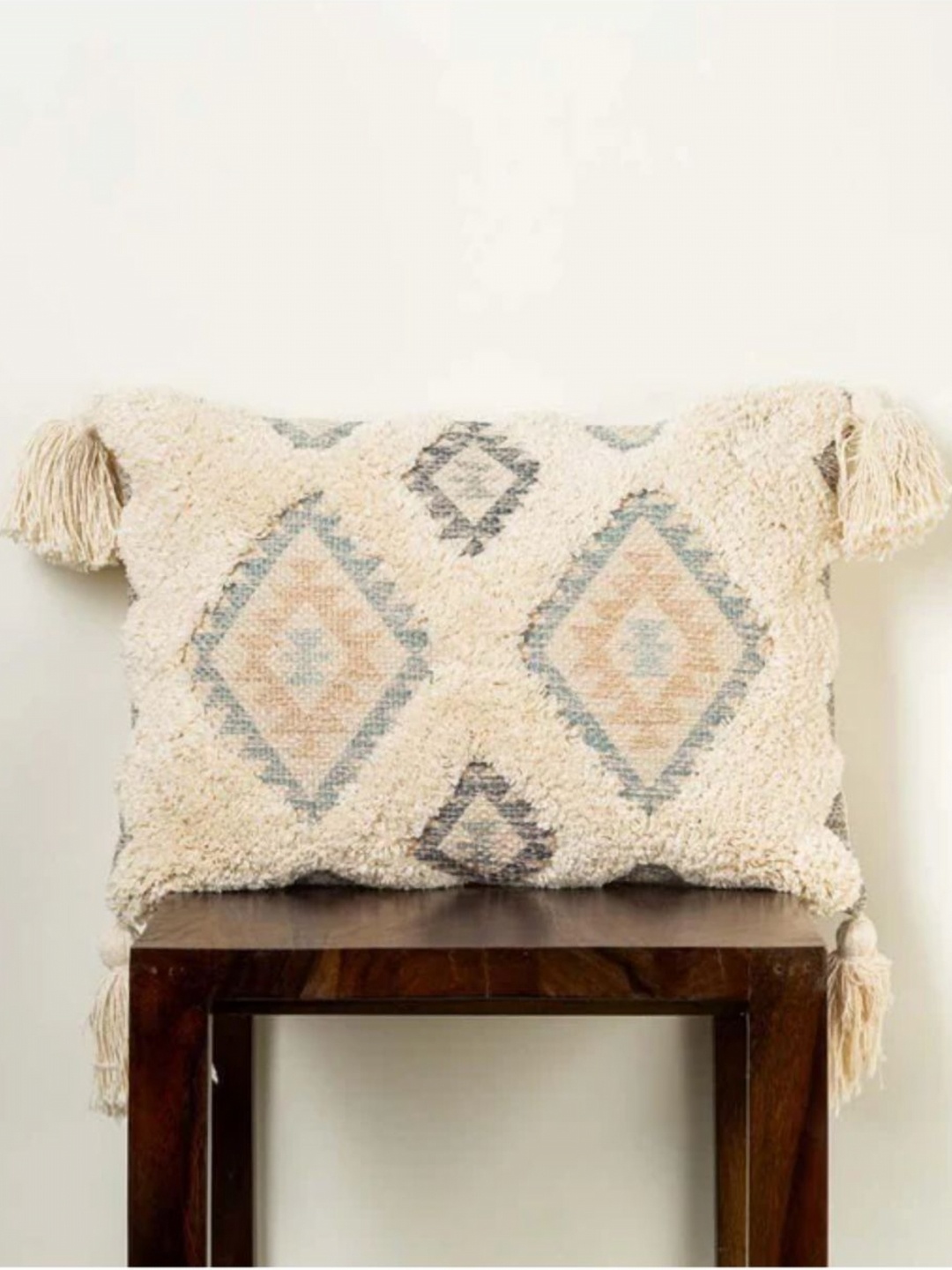 

Aura Beige & Grey Geometric Textured Square Cushion Covers
